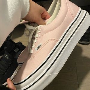 Platform pink vans with cushion comfort